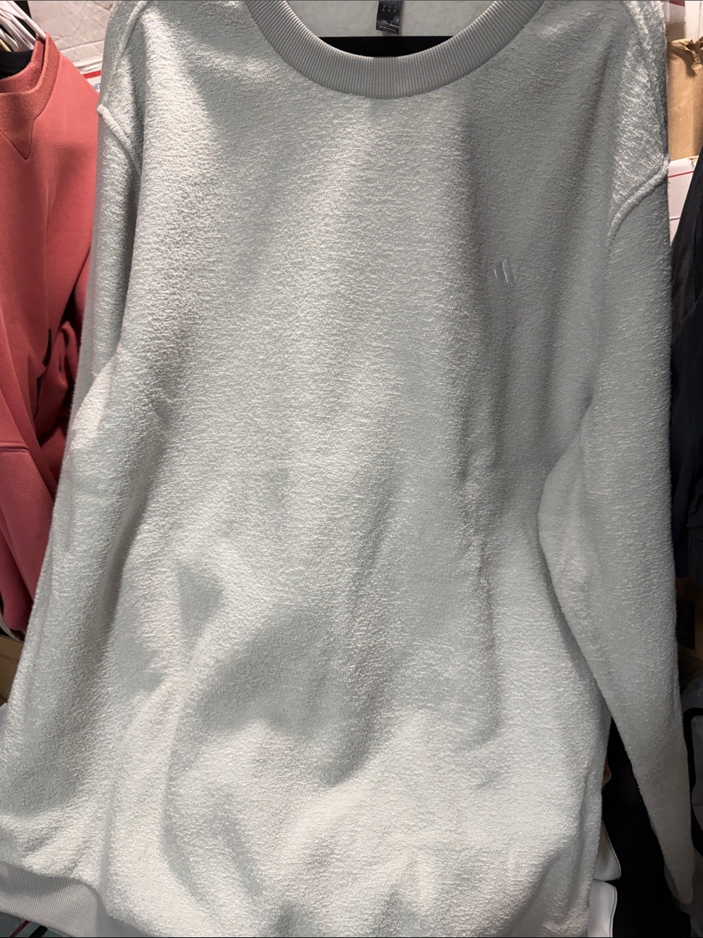 adidas Women's Light Gray Crewneck Sweatshirt